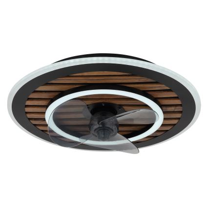 Globo - LED dimmelhető mennyezeti ventilátor LED/36W/230V 2700-6000K fekete + távirányító