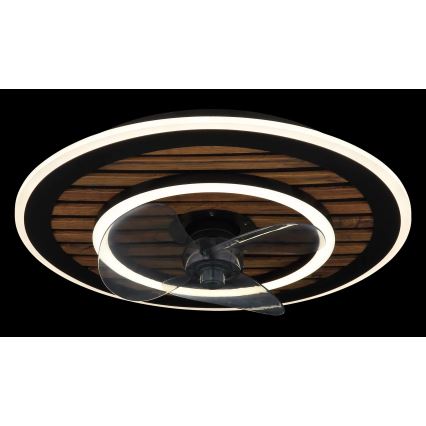 Globo - LED dimmelhető mennyezeti ventilátor LED/36W/230V 2700-6000K fekete + távirányító