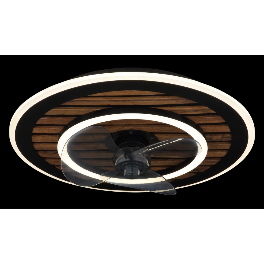 Globo - LED dimmelhető mennyezeti ventilátor LED/36W/230V 2700-6000K fekete + távirányító