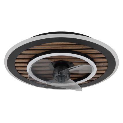 Globo - LED dimmelhető mennyezeti ventilátor LED/36W/230V 2700-6000K fekete + távirányító