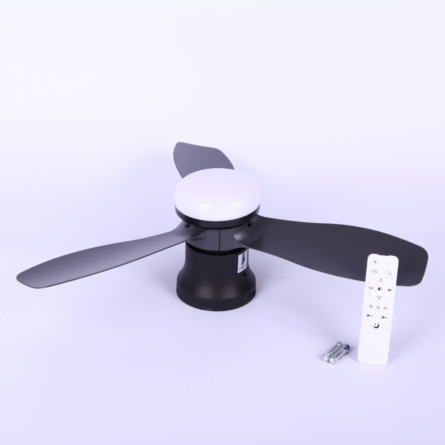 Globo - Fényerőszabályozható mennyezeti ventilátor LED/15W/230V 2700-6500K fekete + távirányító