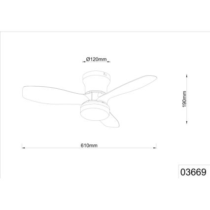 Globo - Fényerőszabályozható mennyezeti ventilátor LED/15W/230V 2700-6500K fekete + távirányító