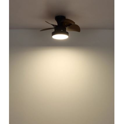 Globo - LED Dimmelhető mennyezeti ventilátor LED/22W/230V 3000/4500/6000K barna + távirányító