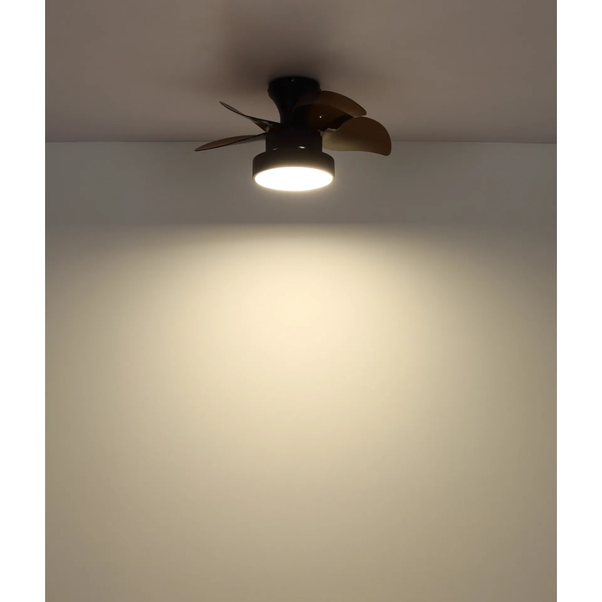 Globo - LED Dimmelhető mennyezeti ventilátor LED/22W/230V 3000/4500/6000K barna + távirányító