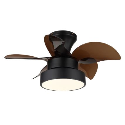 Globo - LED Dimmelhető mennyezeti ventilátor LED/22W/230V 3000/4500/6000K barna + távirányító