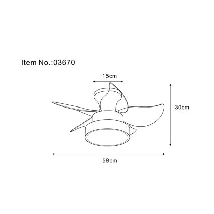 Globo - LED Dimmelhető mennyezeti ventilátor LED/22W/230V 3000/4500/6000K barna + távirányító