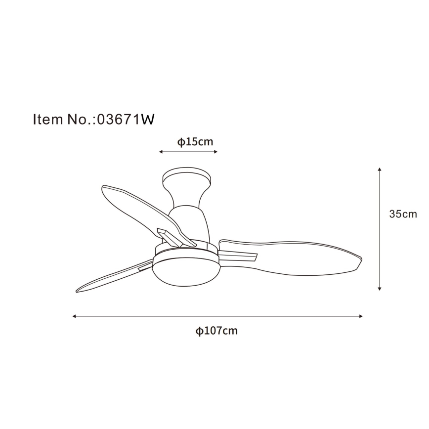Globo - LED állítható fényerejű mennyezeti ventilátor LED/22W/230V 3000/4500/6000K + távirányító