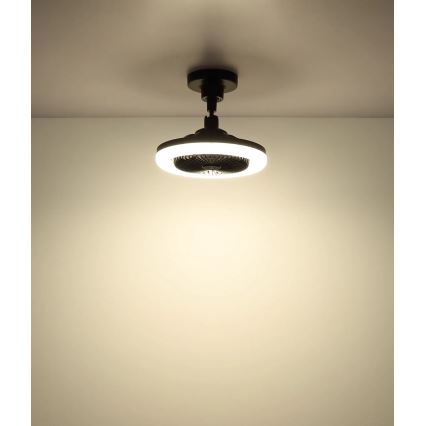 Globo - LED dimmelhető mennyezeti ventilátor LED/20W/230V 3000-6500K fekete + távirányító