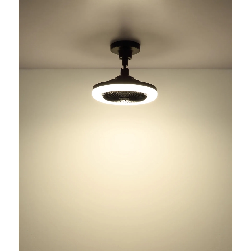 Globo - LED dimmelhető mennyezeti ventilátor LED/20W/230V 3000-6500K fekete + távirányító