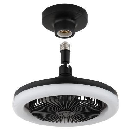 Globo - LED dimmelhető mennyezeti ventilátor LED/20W/230V 3000-6500K fekete + távirányító