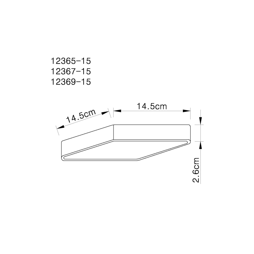 Globo 12367-15 - LED Mennyezeti lámpa VITOS LED/15W/230V