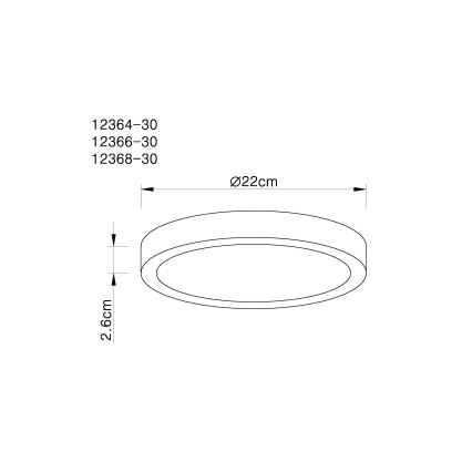 Globo - LED dimmelhető mennyezeti lámpa LED/28W/230V