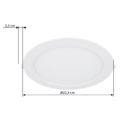 Globo - LED Beépíthető lámpa LED/18W/230V 4000K átm. 22,4 cm