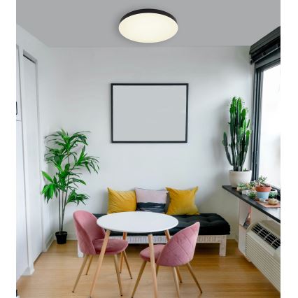 Globo - LED Mennyezeti lámpa LED/50W/230V 3000K/4000K/6500K átm. 50 cm fekete