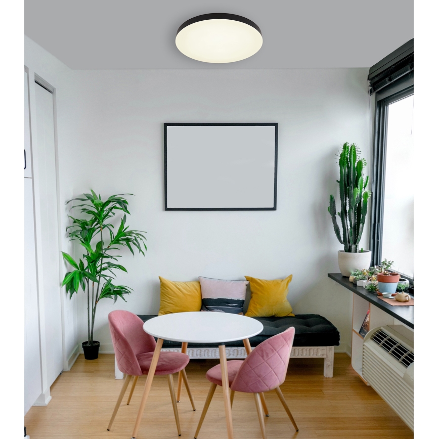 Globo - LED Mennyezeti lámpa LED/50W/230V 3000K/4000K/6500K átm. 50 cm fekete