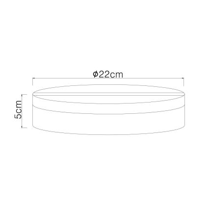 Globo - LED Mennyezeti lámpa LED/12W/230V 4000K átm. 22 cm fekete