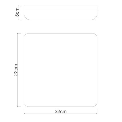 Globo - LED Mennyezeti lámpa LED/12W/230V 4000K 22x22 cm fehér