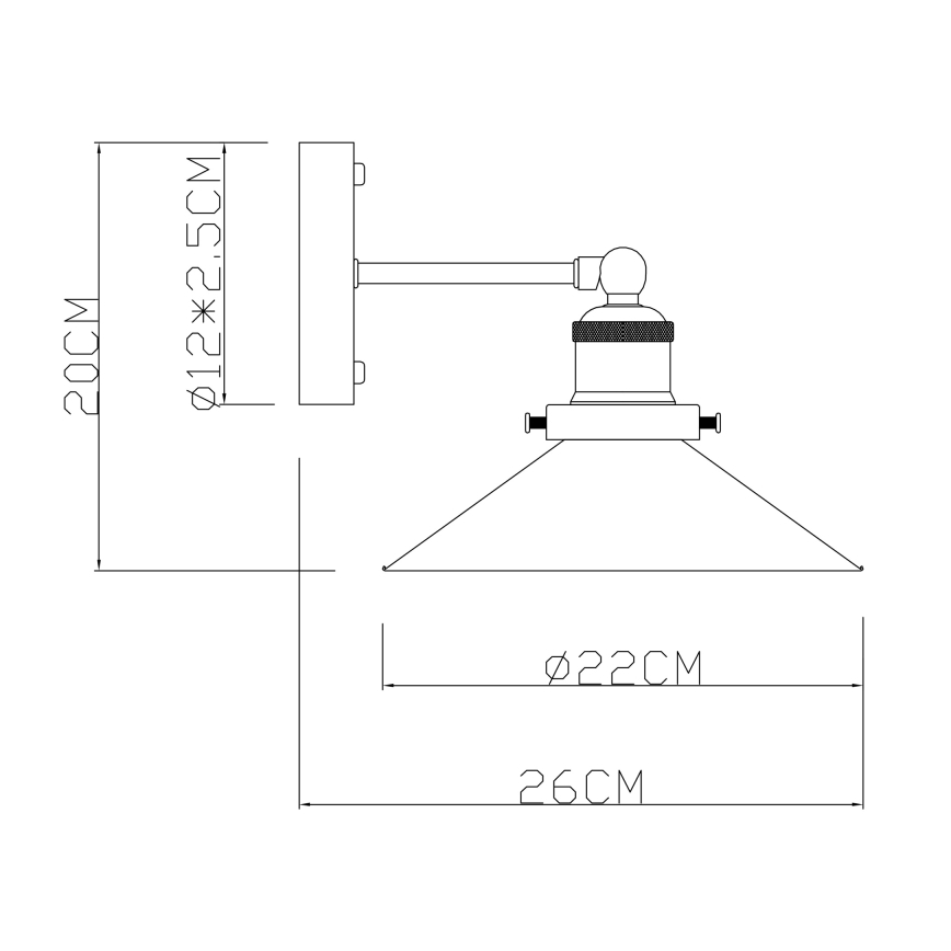 Globo - Fali lámpa 1xE27/60W/230V