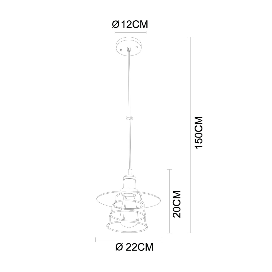 Globo - Csillár zsinóron 1xE27/60W/230V