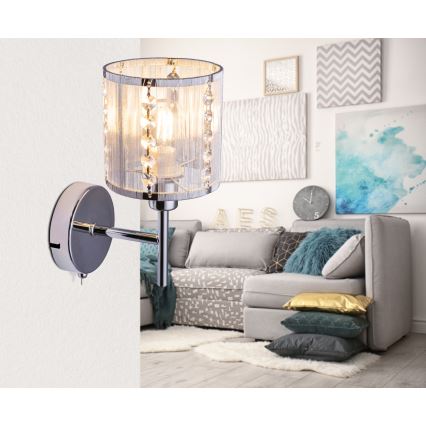 Globo - Fali lámpa 1xE14/40W/230V matt króm