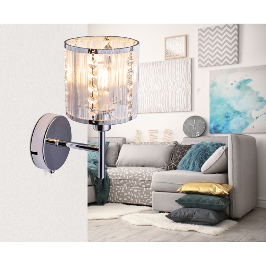 Globo - Fali lámpa 1xE14/40W/230V matt króm