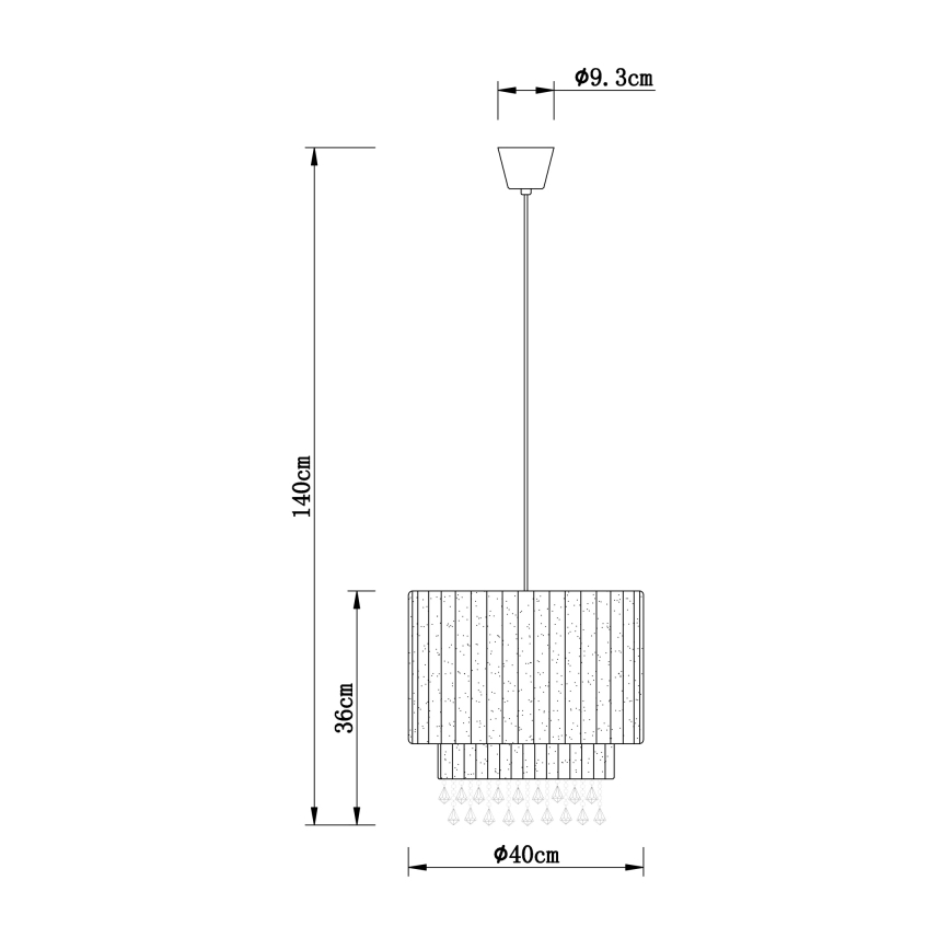 Globo - Csillár zsinóron 1xE27/60W/230V