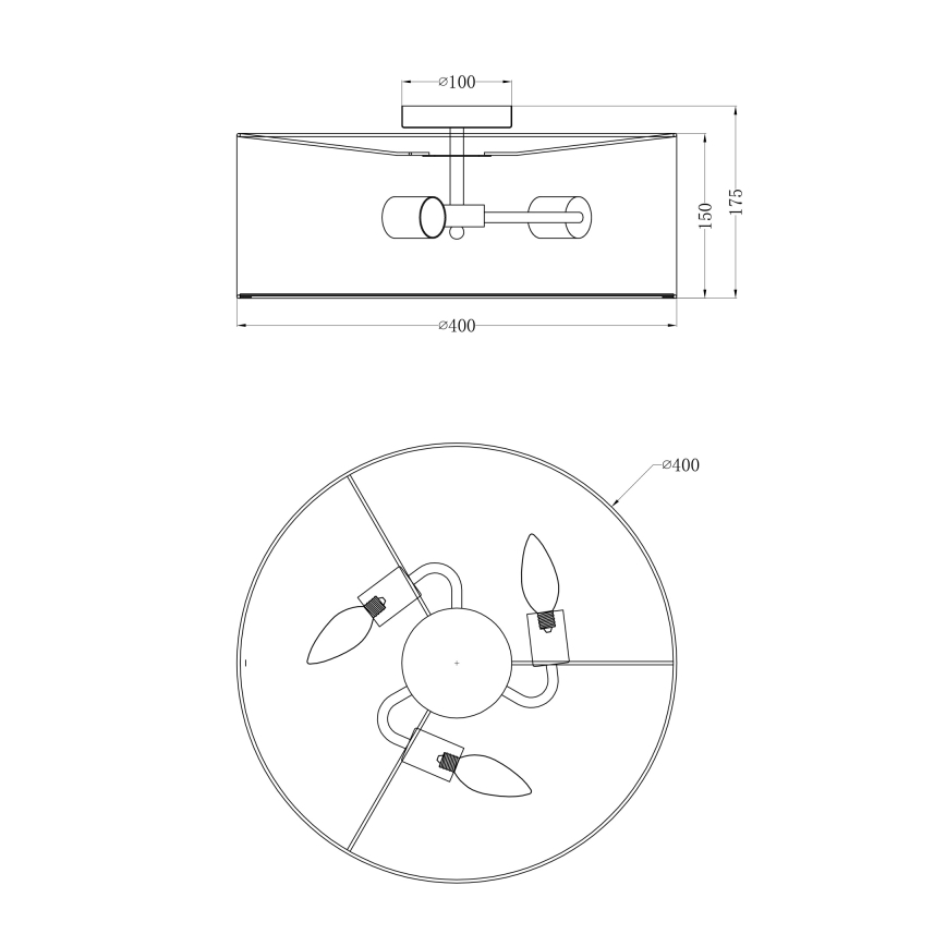 Globo - Mennyezeti lámpa 3xE14/40W/230V