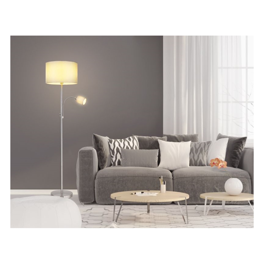 Globo - Állólámpa 1xE27/40W/230V + 1xE14/25W