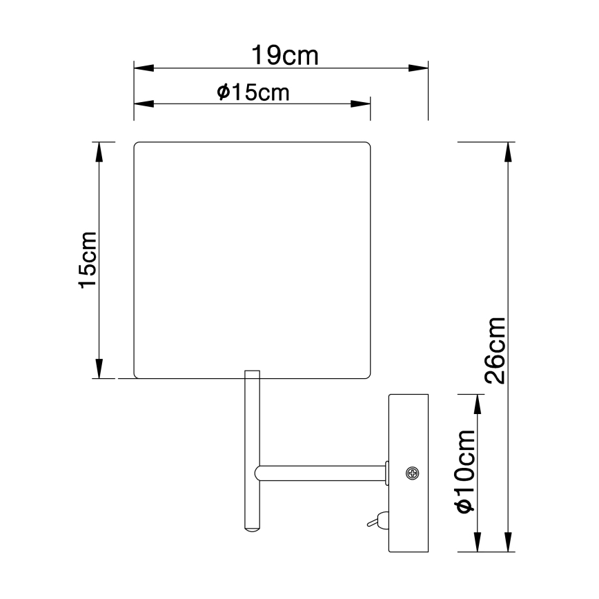 Globo 15190W - Fali lámpa THEO 1xE14/40W/230V