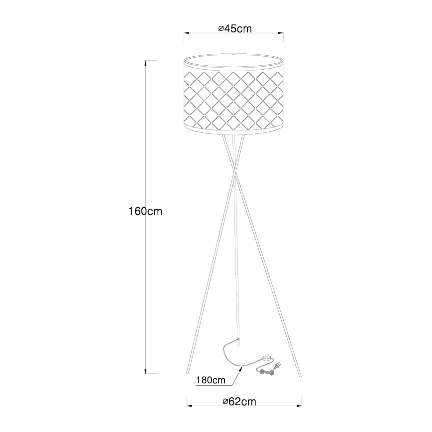 Globo 15229S1 - Állólámpa CLARKE 1xE27/60W/230V