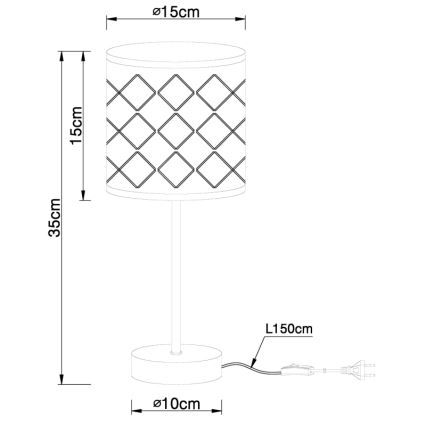 Globo 15229T - Asztali lámpa CLARKE 1xE14/40W/230V