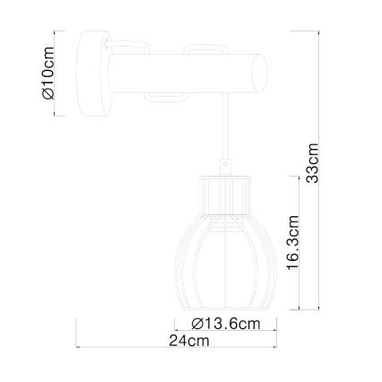 Globo - Fali lámpa 1xE27/40W/230V