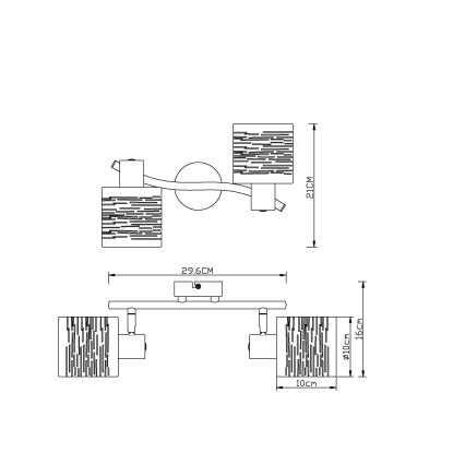 Globo - Spotlámpa 2xE14/15W/230V