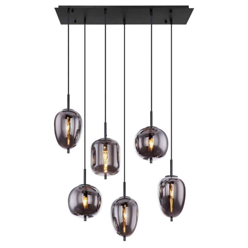 Globo - Függeszték kábellel 6xE14/40W/230V fekete
