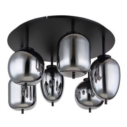 Globo - Felületre szerelhető csillár 6xE14/40W/230V fekete