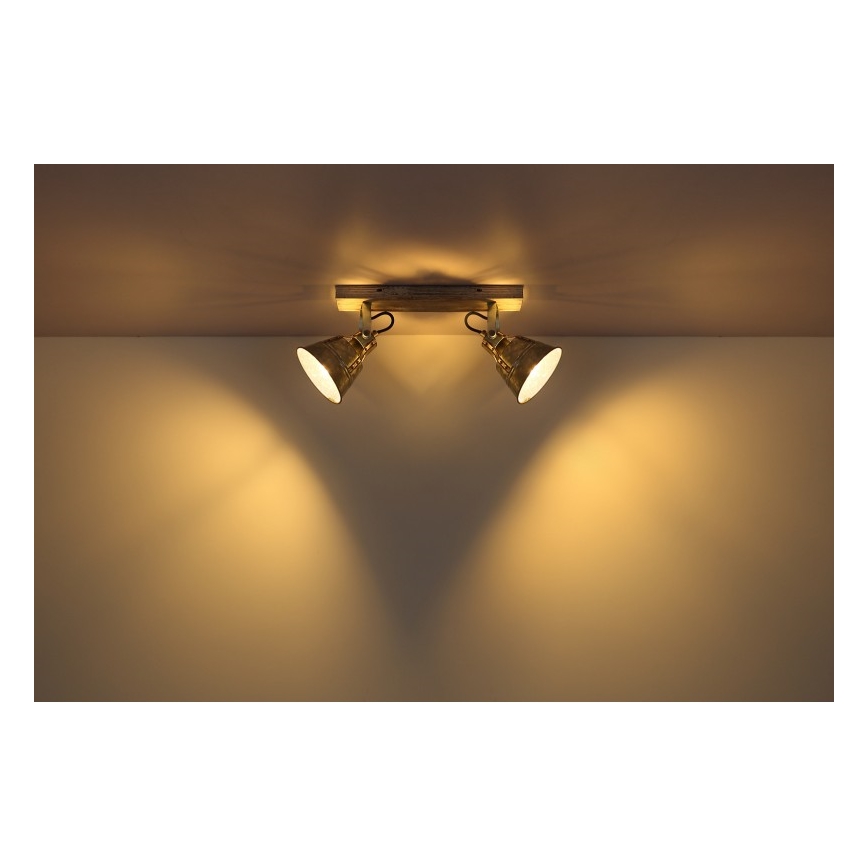 Globo - Spotlámpa 2xE27/60W/230V fenyő