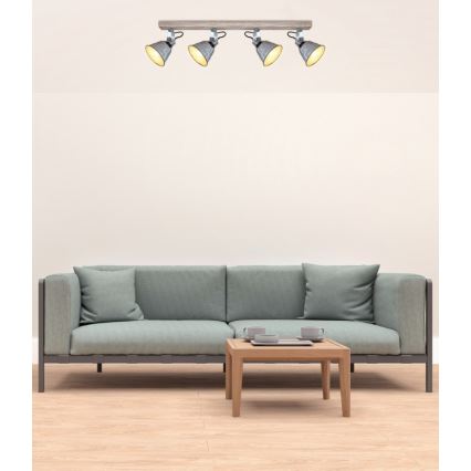 Globo - Spotlámpa 4xE27/60W/230V fenyő