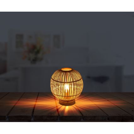 Globo - Asztali lámpa 1xE27/60W230V bambusz