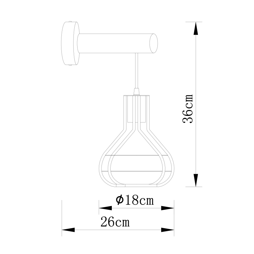 Globo - Fali lámpa 1xE27/60W/230V