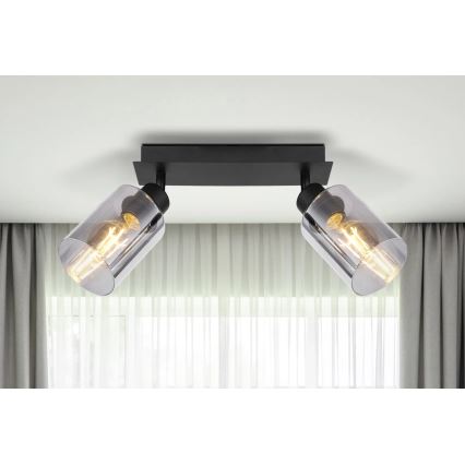 Globo - Spotlámpa 2xE27/15W/230V fekete