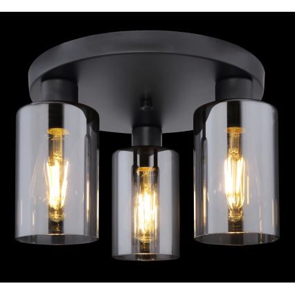 Globo - Mennyezeti lámpa 3xE27/60W/230V fekete