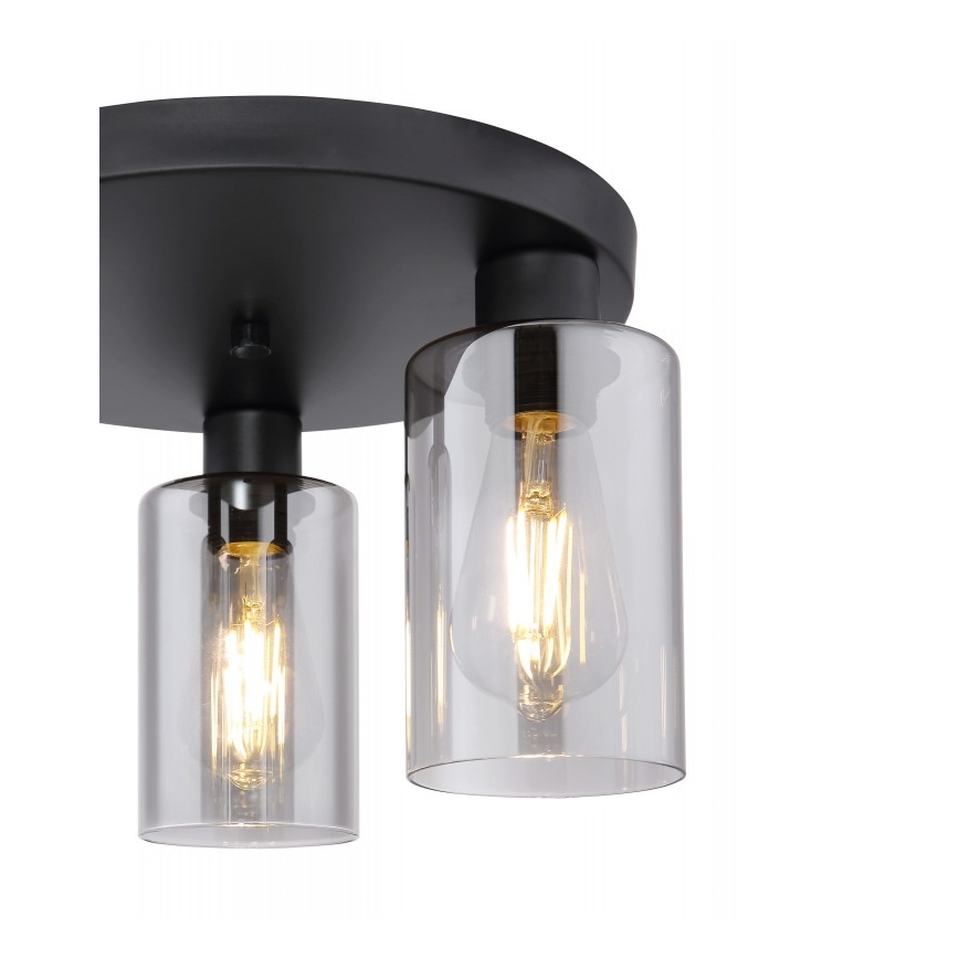 Globo - Mennyezeti lámpa 3xE27/60W/230V fekete