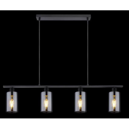 Globo - Csillár zsinóron 4xE27/60W/230V fekete