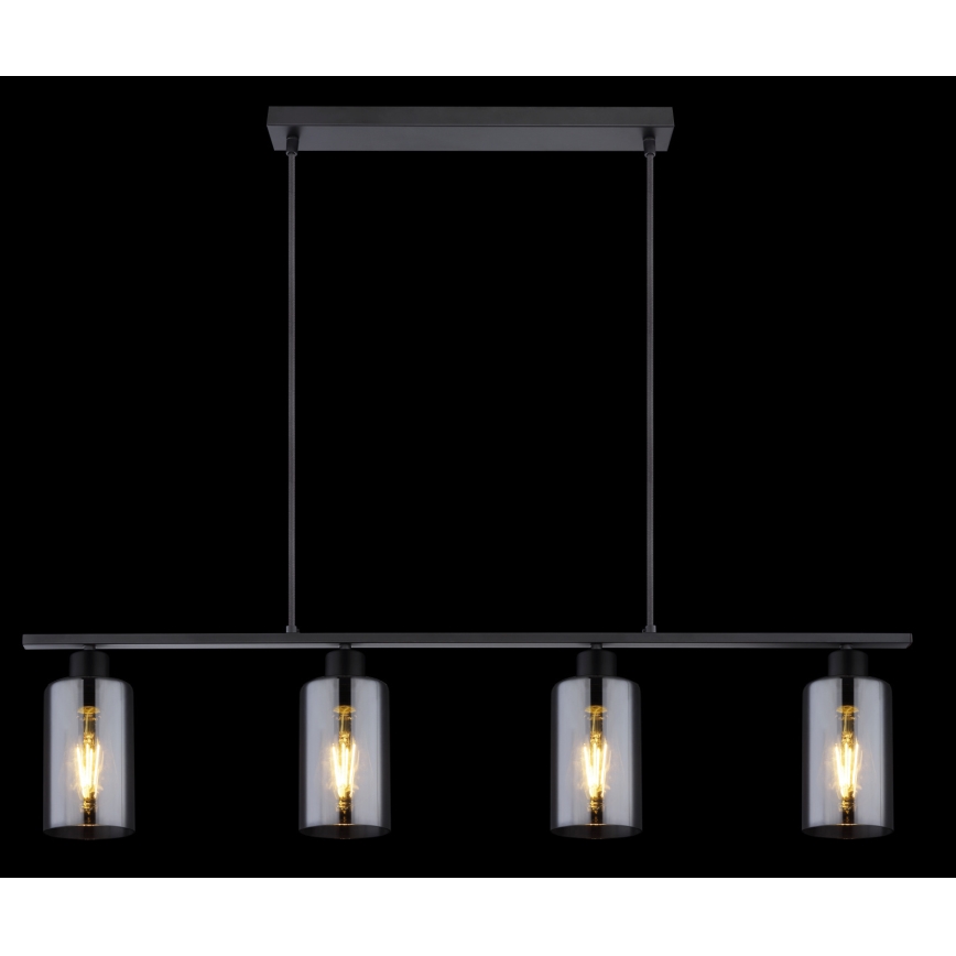 Globo - Csillár zsinóron 4xE27/60W/230V fekete