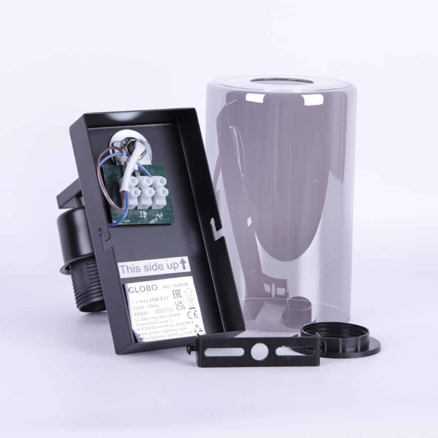 Globo - Fali lámpa 1xE27/60W/230V fekete