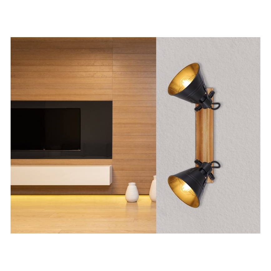 Globo - Spotlámpa 2xE27/60W/230V fenyő