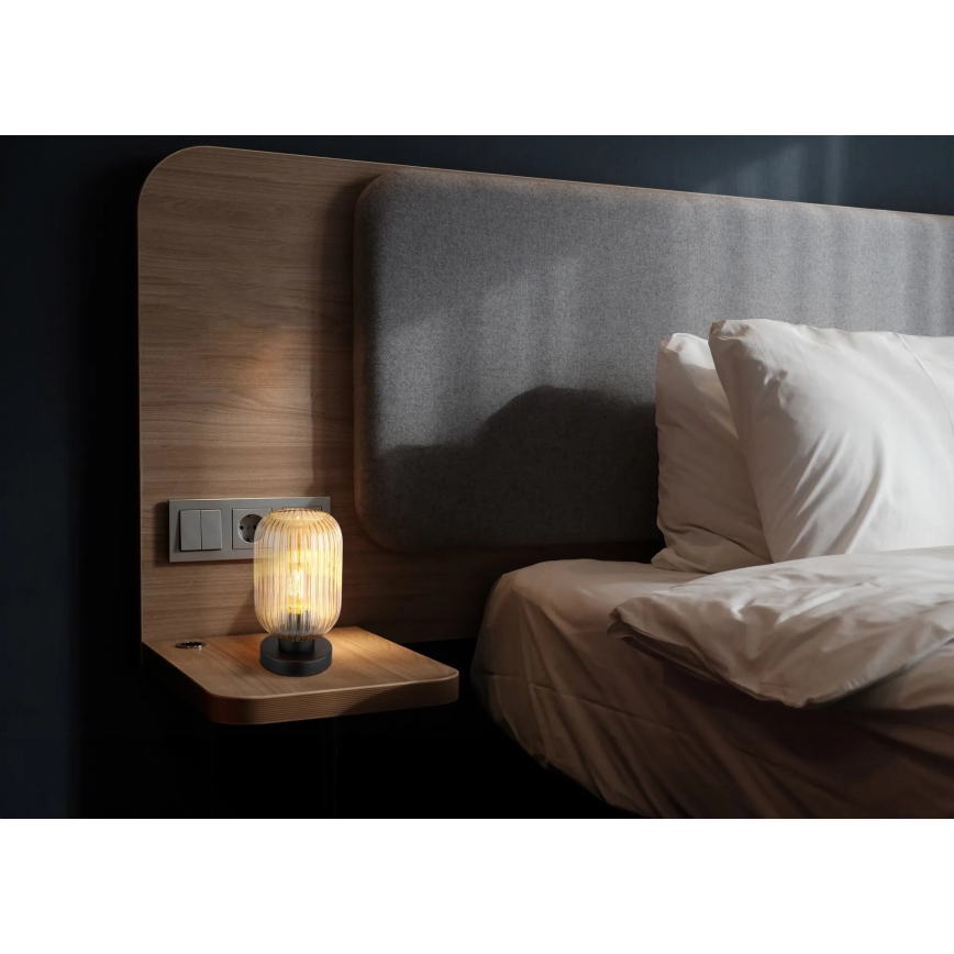 Globo - Asztali lámpa 1xE27/40W/230V barna