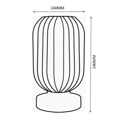Globo - Asztali lámpa 1xE27/40W/230V szürke