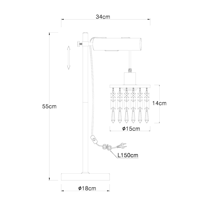 Globo - Asztali lámpa 1xE27/40W/230V