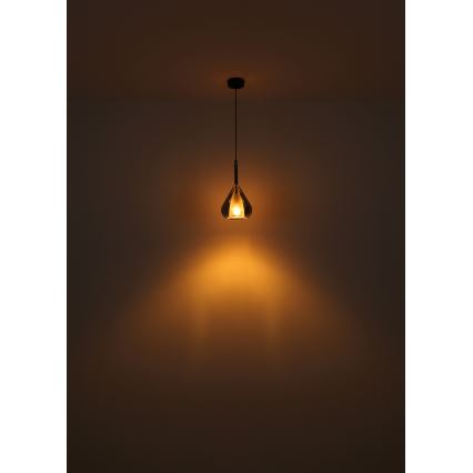 Globo - Csillár zsinóron 1xE27/60W/230V átm. 20 cm fekete